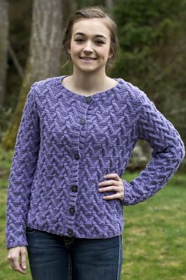 Allison Cabled Cardigan Knitting Pattern - Knitting Bee