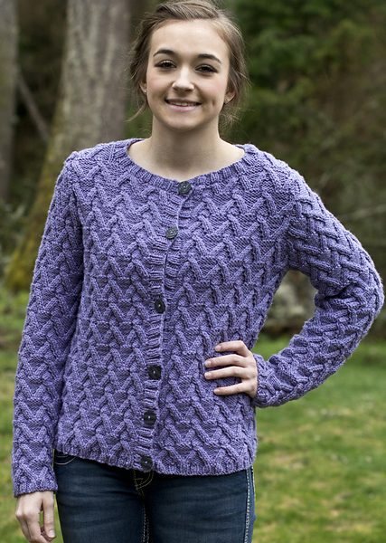 Allison Cabled Cardigan Knitting Pattern