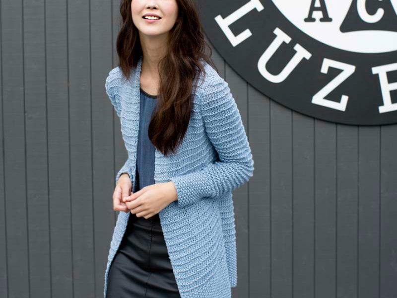 Amira Long Cardigan Free Knitting Pattern