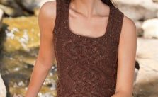 Back to School Cable Vest Free Knitting Pattern
