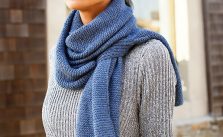 Beignet Garter Stitch Free Scarf Knitting Pattern