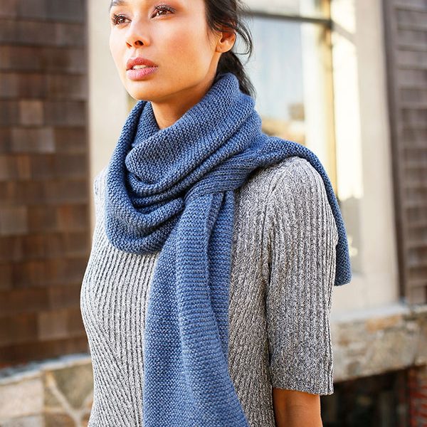 Beignet Garter Stitch Free Scarf Knitting Pattern