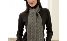 Bernat Cable Scarf Free Easy Women’s Knit Pattern