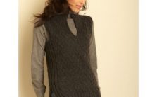 Bernat Cable Vest Free Knitting Pattern