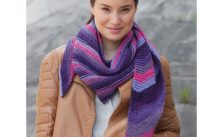 Bernat Triangle Scarf Free Beginner Women’s Knit Pattern