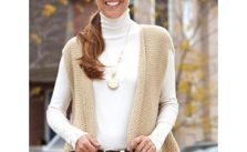 Caron Criss Cross Vest Free Knitting Pattern