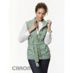 Caron Long Cabled Vest Knit Free Pattern