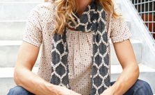 Chakna color work free scarf knitting pattern