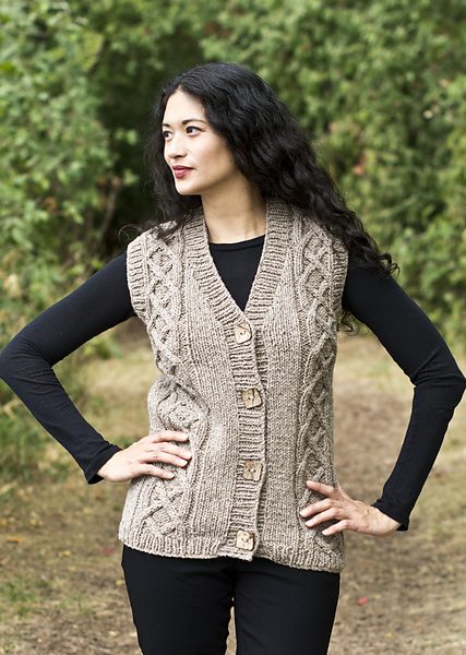 Chester Vest Celtic Cabled Free Knit Pattern