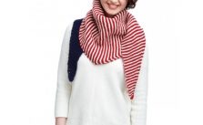 Color-Block Kerchief Free Knitting Pattern