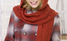 Comfy Hooded Scarf Free Knitting Pattern