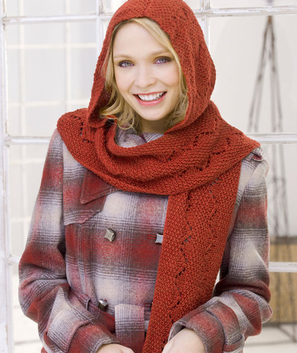 Comfy Hooded Scarf Free Knitting Pattern