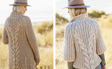 Creative Twist and Cable Cardigan Free Knitting Pattern