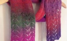 Deco scarf free lace knitting pattern
