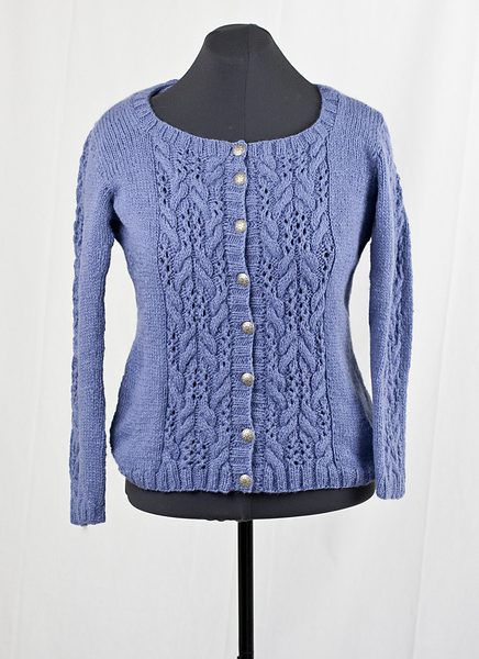 Everyday Cardigan with Lace and Cable Stitch Feature