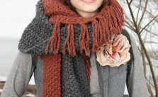 Fringed Hat and Scarf free pattern to knit