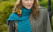 Garden Lattice Scarf Hat & Brooch Set