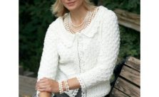 Lace Edge Cardigan with Collar