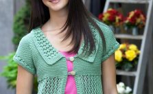 Lace & Garter Cardigan Free Knit Pattern