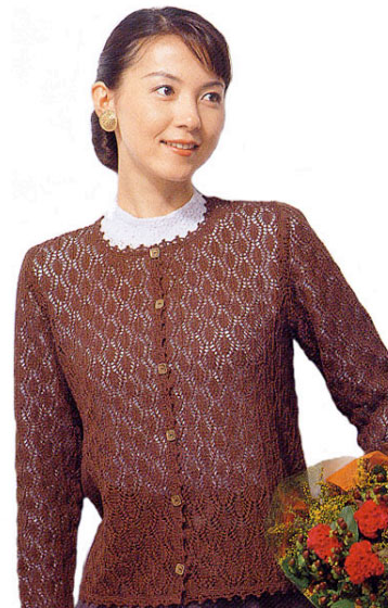 Long Sleeved Lace Cardigan Free Knitting Pattern