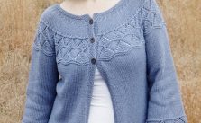 Lorinda Yoke Lace Stitch Cardigan Free Knitting Pattern