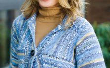 Multi-Directional Striped Cardigan Free Knit Pattern