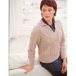 Patons Cabled Free Aran Jacket Knitting Pattern