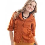 Patons Cables and Collar Cardigan Free Knit Pattern