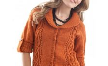 Patons Cables and Collar Cardigan Free Knit Pattern
