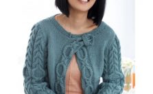 Patons Diagonal Cables Free Intermediate Women’s Cardigan Knit Pattern