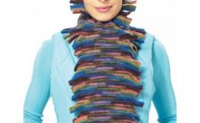 Patons Felted Fringed Scarf Free Easy Women’s Knit Pattern