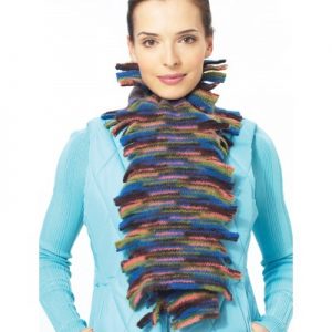 Patons Felted Fringed Scarf Free Easy Women’s Knit Pattern