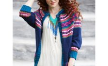 Patons Folksy Yoke Experienced Women’s Cardigan Knit Pattern Free