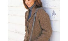Patons Garter and Cables Jacket Free Intermediate Women’s Knit Pattern