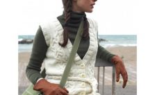 Patons Long Vest with Cables Free Knitting Pattern