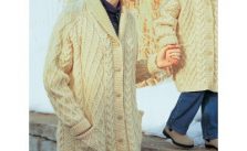 Patons Shawl-Collar Jacket with Cables