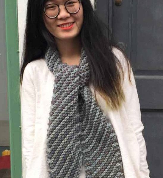 Diagonal Scarf Pattern by Debbie Bliss