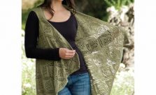 Rose Trellis Shawl Vest Free Knitting Pattern