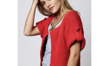 Short Sleeved garter Stitch Cardigan Knitting Pattern