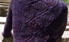 Sofia Knit Cardigan with Cabled Back Pattern