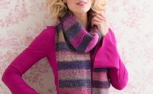 Striped Shaded Scarf Free Knitting Pattern