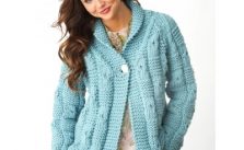 Textured Checks Cardigan Free Intermediate Women’s Knit Pattern
