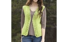 Universal Yarn Spring Leaves Vest Free Knitting Pattern