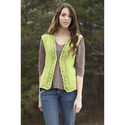 Universal Yarn Spring Leaves Vest Free Knitting Pattern