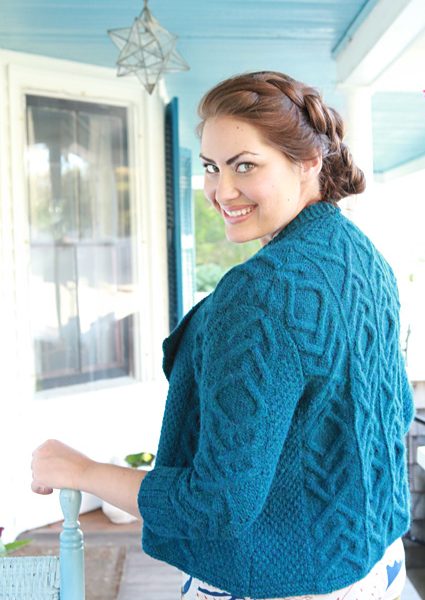 Vale Cabled Cardigan Free Knit Pattern