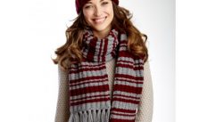 Varsity Stripes Set Hat and Scarf Free Knit Pattern