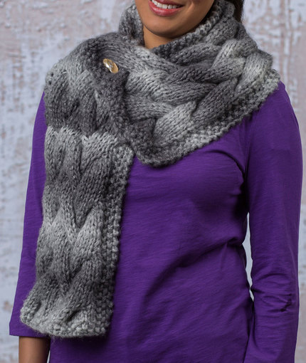 Woven Cable Scarf Free Knitting Pattern