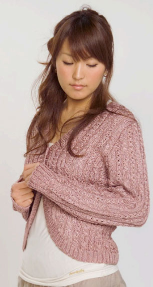 Cabled Silk Cardigan Free Knitting Pattern