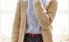 Long Seed Stitch Cardigan Free Knitting Pattern
