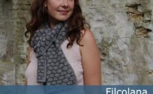 A scarf with a cobble stone pattern